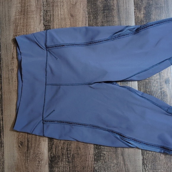 LULULEMON Sculpt It Tight 'Greyvy' (Purple-ish?) Semi-Sheer Panels Hi-Rise Sz 8 - Picture 4 of 12